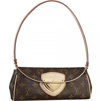 LV Monogram Canvas Beverly Clutch Brown-M40122